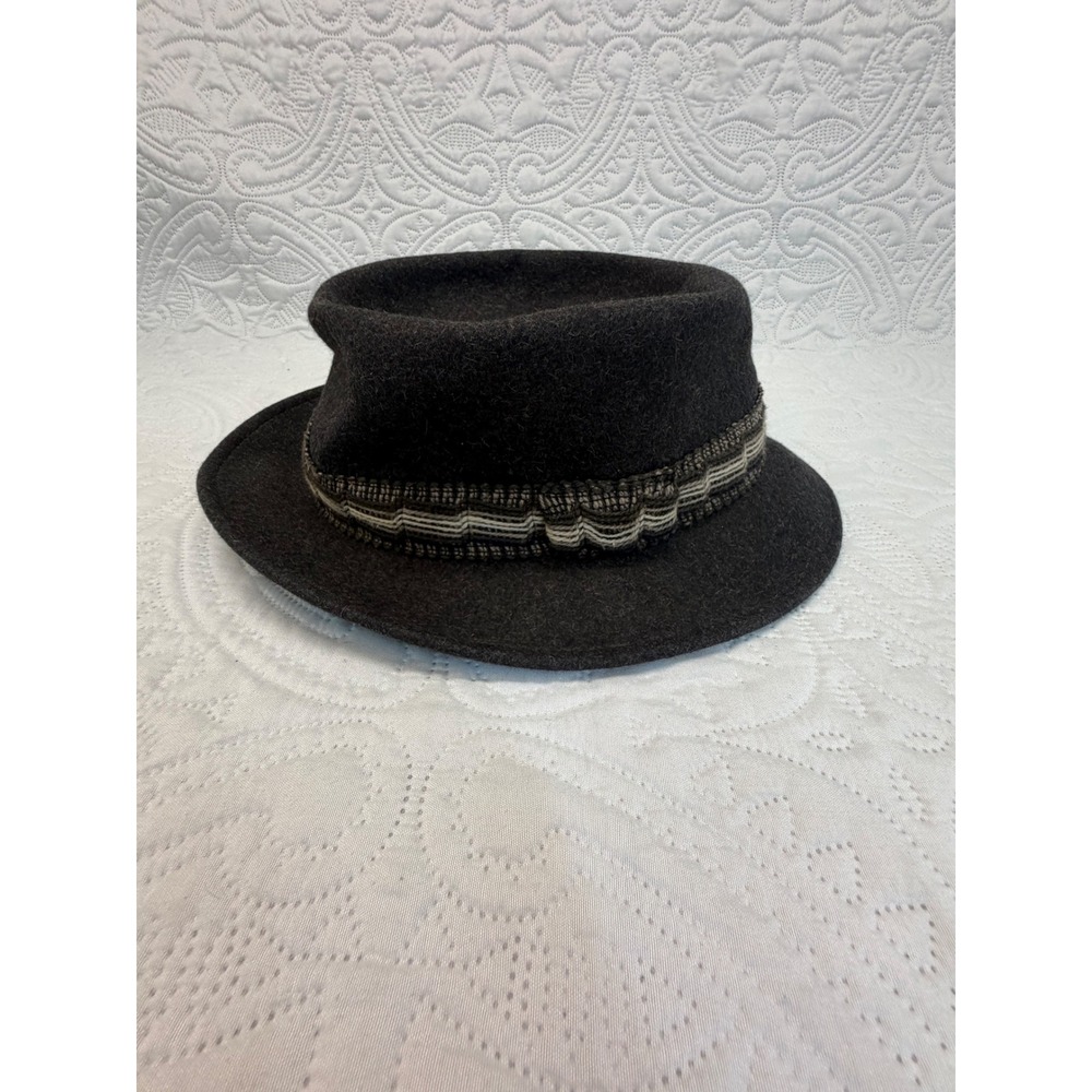 Vintage Lee Fifth Avenue Stadium Fedora Hat Grey Wool Felt Rephan Hot Springs